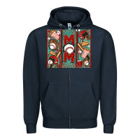Navy baseball mom Zipper Hoodie - Jasminsmagicworld