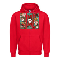 Red baseball mom Zipper Hoodie - Jasminsmagicworld
