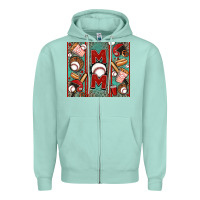 Seafoam baseball mom Zipper Hoodie - Jasminsmagicworld