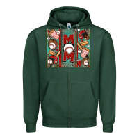 Sports Green baseball mom Zipper Hoodie - Jasminsmagicworld