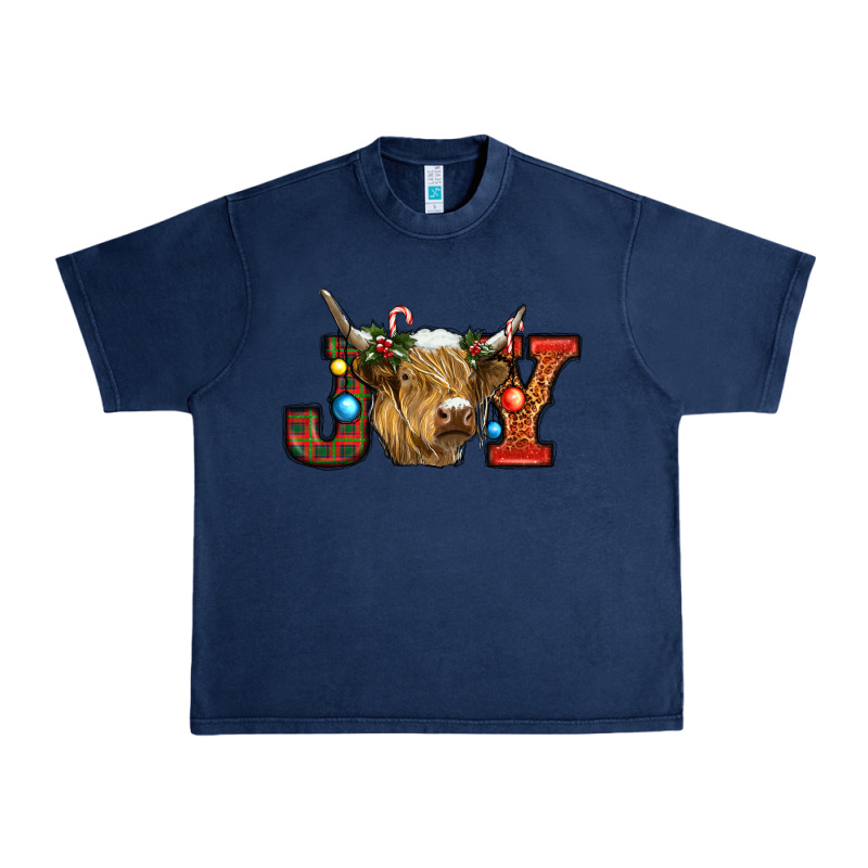 Christmas Joy Cow Urban Heavy Tee by RanaPortraitStore | Teevron