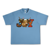 Pebble Blue christmas joy cow Urban Heavy Tee - RanaPortraitStore