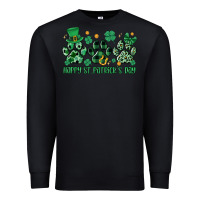 Black happy st.patrick's day Premium Sweatshirt - MaliasSmallBusiness