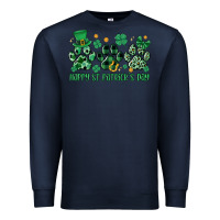 Navy happy st.patrick's day Premium Sweatshirt - MaliasSmallBusiness