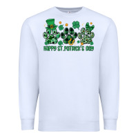 White happy st.patrick's day Premium Sweatshirt - MaliasSmallBusiness