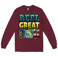 Burgundy reely great dad Long Sleeve Tee - HRA Design Shop