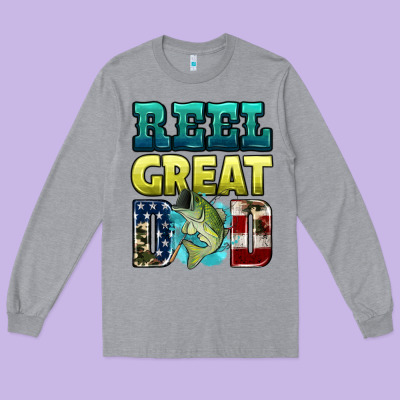 Reely Great Dad Long Sleeve Tee Designed By Hra Design Shop
