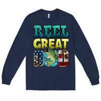 Navy reely great dad Long Sleeve Tee - HRA Design Shop