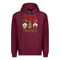 Burgundy Just a girl who loves Christmas Premium Hoodie - NancyCooperArtShop