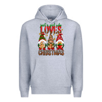 Heather Grey Just a girl who loves Christmas Premium Hoodie - NancyCooperArtShop