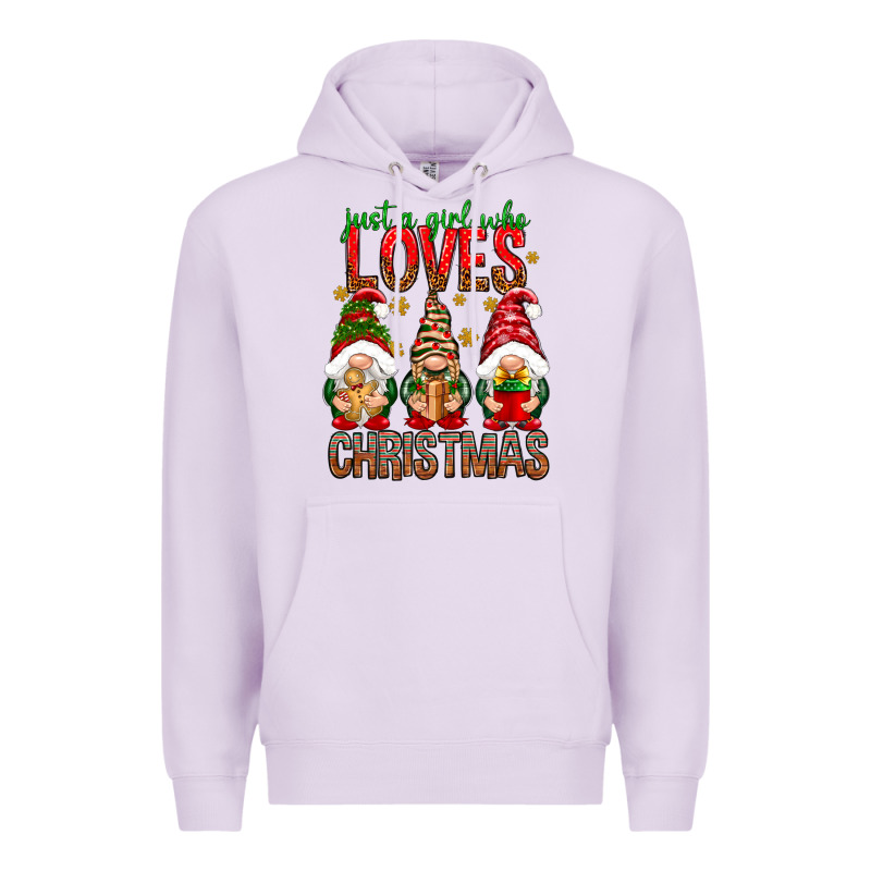 Just A Girl Who Loves Christmas Premium Hoodie by NancyCooperArtShop | Teevron