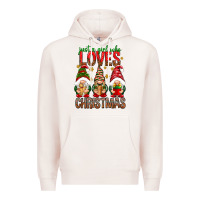 Pale Pink Just a girl who loves Christmas Premium Hoodie - NancyCooperArtShop