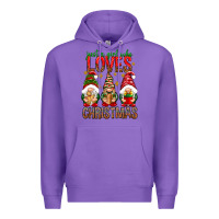 Purple Just a girl who loves Christmas Premium Hoodie - NancyCooperArtShop