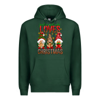 Sports Green Just a girl who loves Christmas Premium Hoodie - NancyCooperArtShop