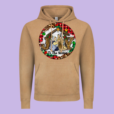 Vintage Hoodie Christmas Joy To The World