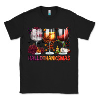Black hallothanksmas halloween thanksgiving  christmas wine Classic Tee - FaDigitalArtStudio