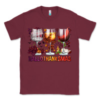 Burgundy hallothanksmas halloween thanksgiving  christmas wine Classic Tee - FaDigitalArtStudio
