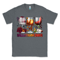 Charcoal Heather hallothanksmas halloween thanksgiving  christmas wine Classic Tee - FaDigitalArtStudio
