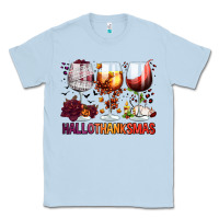 Dusty Blue hallothanksmas halloween thanksgiving  christmas wine Classic Tee - FaDigitalArtStudio
