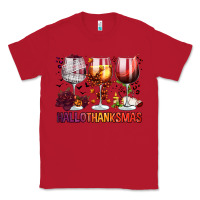 Red hallothanksmas halloween thanksgiving  christmas wine Classic Tee - FaDigitalArtStudio