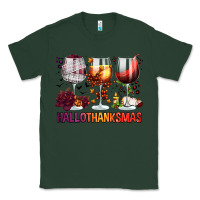Sports Green hallothanksmas halloween thanksgiving  christmas wine Classic Tee - FaDigitalArtStudio