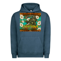Pigment Midnight Navy louisiana alligator tumbler Urban Hoodie - BarkalooDesign