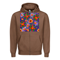 Chestnut pumpkin flower halloween seamless pattern Zipper Hoodie - BundleAndBundleShop