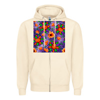 Sandshell pumpkin flower halloween seamless pattern Zipper Hoodie - BundleAndBundleShop