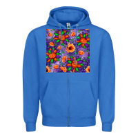 True Royal pumpkin flower halloween seamless pattern Zipper Hoodie - BundleAndBundleShop