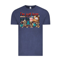 Vintage Denim i'm just here for the snacks Vintage Tee - Zillion Design Studio