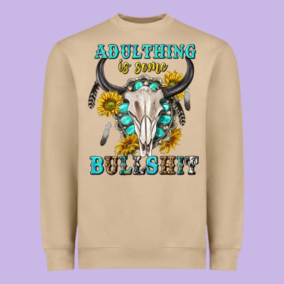 Heavyweight Sweatshirt adulthing is some bullshit with sanflowers and gamstone  tbw