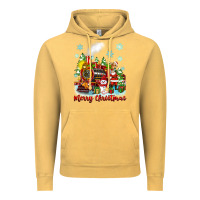 Vintage Mustard merry christmas polar express Vintage Hoodie - Zillion Design Studio