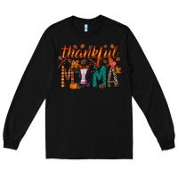 Black thankful mama holstein cow Long Sleeve Tee - RacoonDesign