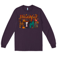 Plum thankful mama holstein cow Long Sleeve Tee - RacoonDesign