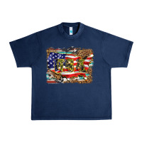 Navy western america map usa Urban Heavy Tee - BarkalooDesign