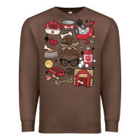 Chestnut can't talk right now i'm busy doing dog mom Premium Sweatshirt - MaliasSmallBusiness