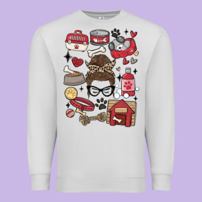 Can't Talk Right Now I'm Busy Doing Dog Mom Premium Sweatshirt Designed By Maliassmallbusiness
