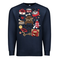 Navy can't talk right now i'm busy doing dog mom Premium Sweatshirt - MaliasSmallBusiness