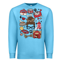 Ocean Blue can't talk right now i'm busy doing dog mom Premium Sweatshirt - MaliasSmallBusiness