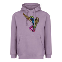 Lavender Broad Billed Hummingbird Heavyweight Hoodie - LillyAllenDesigns