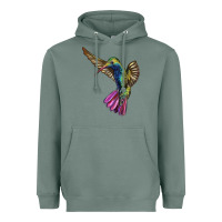 Sage Broad Billed Hummingbird Heavyweight Hoodie - LillyAllenDesigns