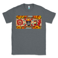 Charcoal Heather firefighter air mask sunflower and elementary license plate Classic Tee - HRA Design Shop
