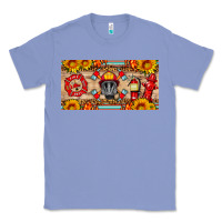 Colony Blue firefighter air mask sunflower and elementary license plate Classic Tee - HRA Design Shop