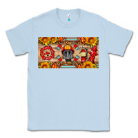 Dusty Blue firefighter air mask sunflower and elementary license plate Classic Tee - HRA Design Shop