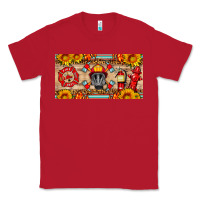 Red firefighter air mask sunflower and elementary license plate Classic Tee - HRA Design Shop