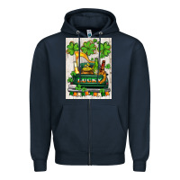 Navy lucky truck Zipper Hoodie - AdoDesignShop