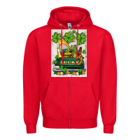 Red lucky truck Zipper Hoodie - AdoDesignShop
