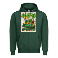Sports Green lucky truck Zipper Hoodie - AdoDesignShop