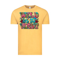 Vintage Mustard wild like the west Vintage Tee - Zillion Design Studio