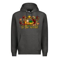 Charcoal Heather Baby Jesus Joy To The World Premium Hoodie - MaliasSmallBusiness